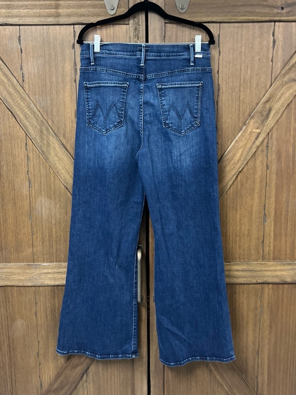 MOTHER The Lil Hustler 70's High Rise Wide Leg Roller Skimp Heirloom Size 34P - Picture 5 of 12